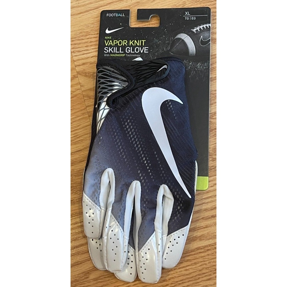 Nike Vapor Knit Football Gloves Black White Gray Magnigrip Size XL‎ GF0650-909